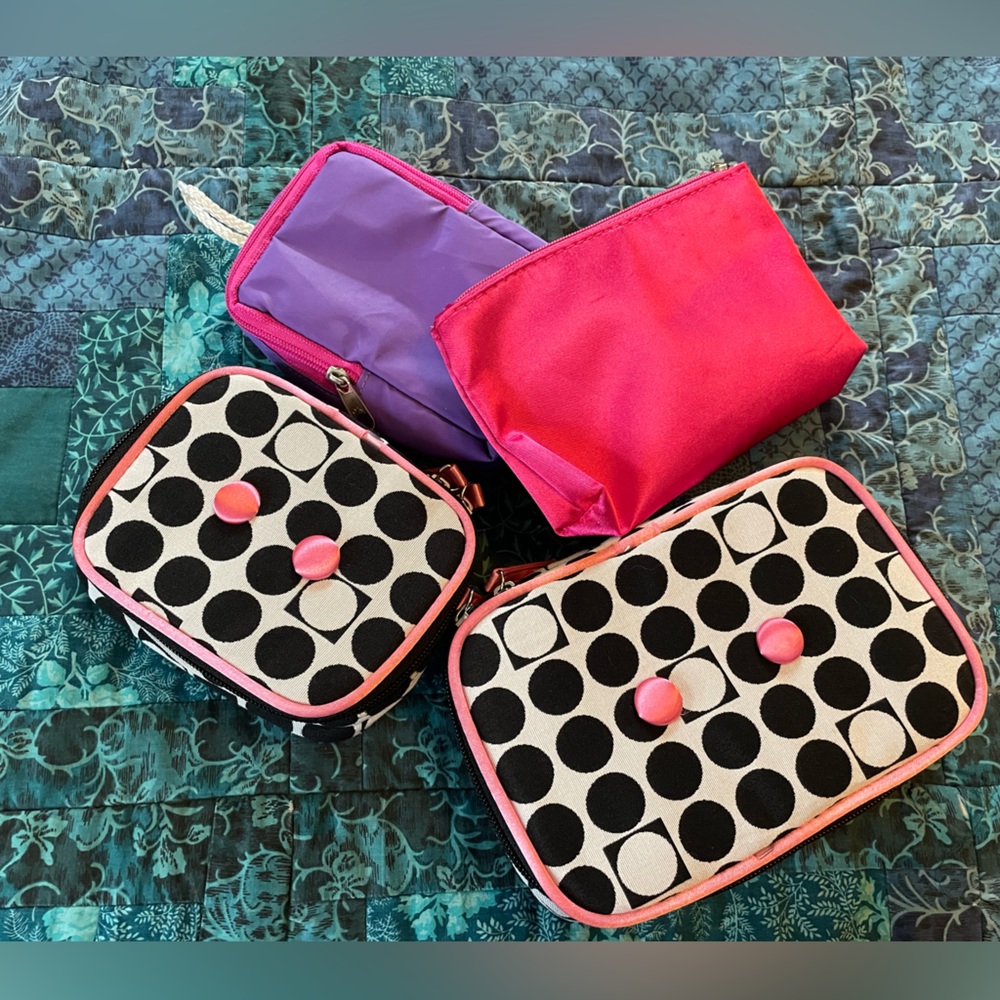 Bundle of 4 Zipper Makeup Bags